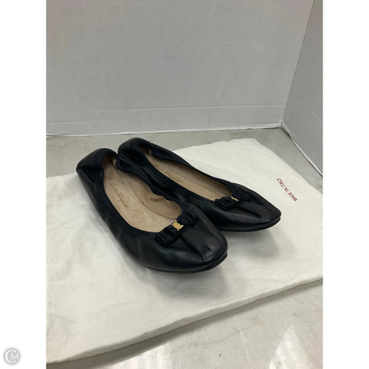 Shoes Luxury Designer By Ferragamo In Black, Size: 9