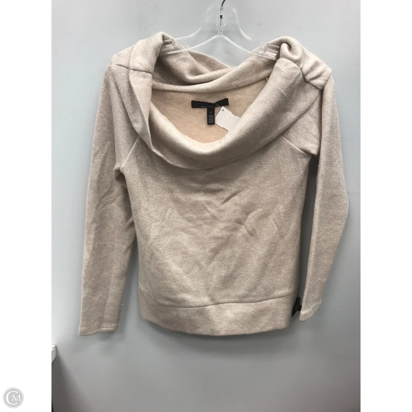 Sweater By White House Black Market In Cream & Silver, Size: S