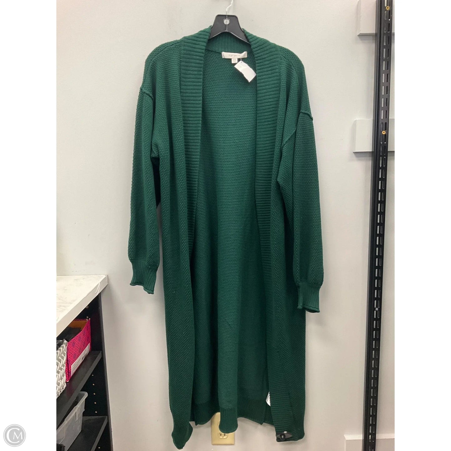 Sweater Cardigan By Flat White In Green, Size: Osfm