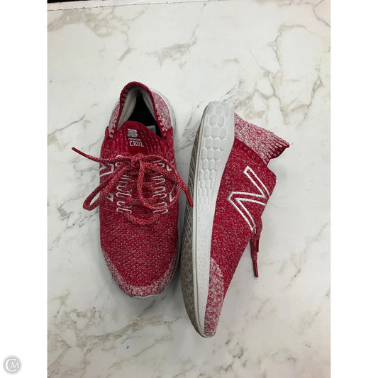 Shoes Athletic By New Balance In Red & White, Size: 6.5