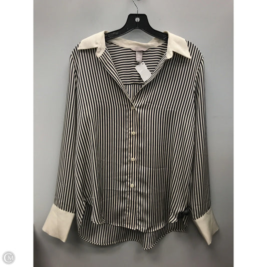 Top Long Sleeve By H&m In Striped Pattern, Size: S