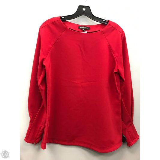 Top Long Sleeve By Banana Republic In Red, Size: Xs
