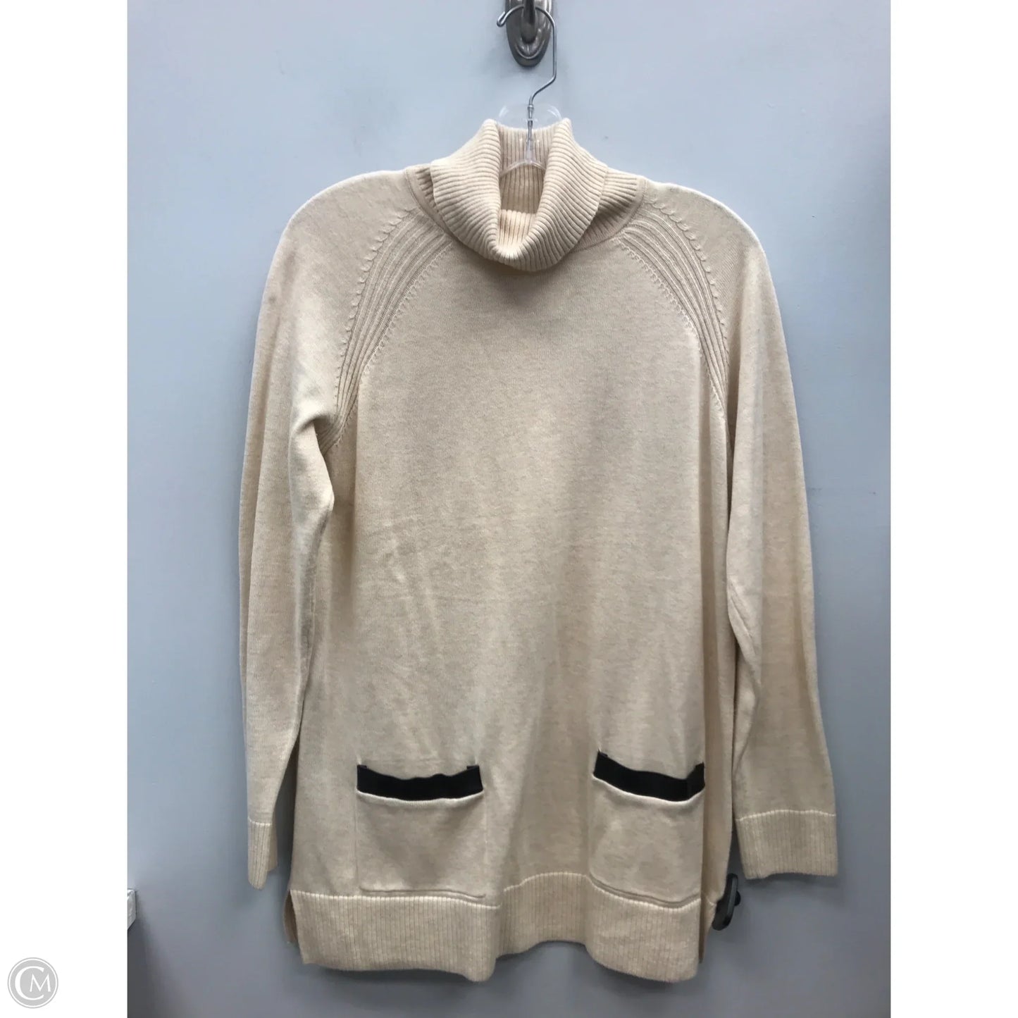 Sweater By Jeanne Pierre In Cream, Size: M