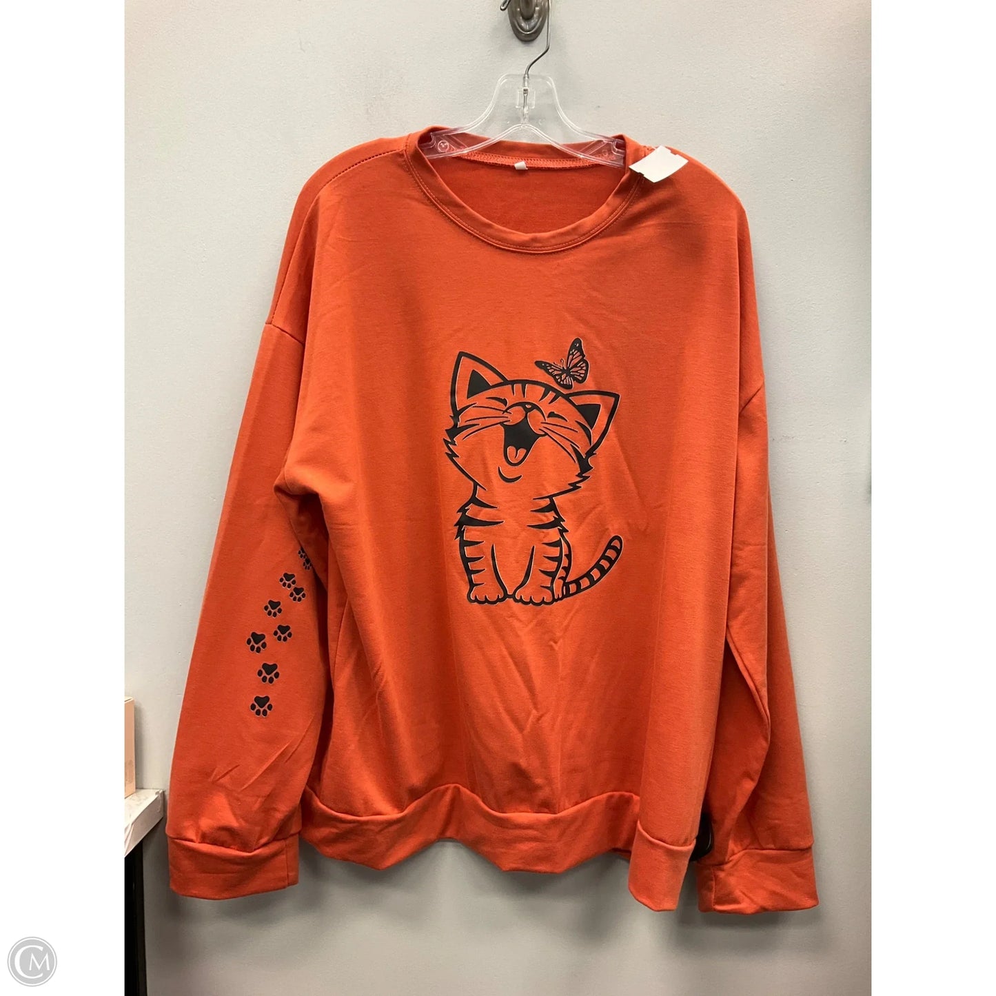 Top Long Sleeve By Clothes Mentor In Orange, Size: 2x