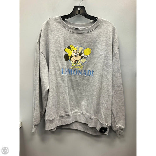 Sweatshirt Collar By Disney In Grey, Size: Xxl