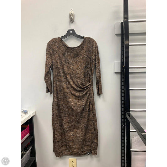 Dress Party Midi By Talbots In Black & Brown, Size: L