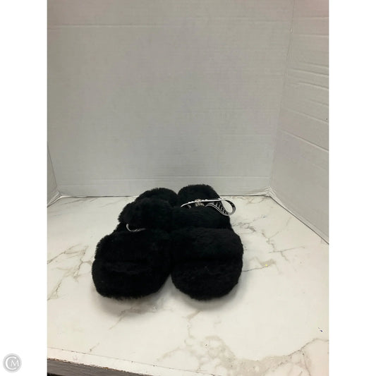 Slippers Designer By Ugg In Black, Size: 9