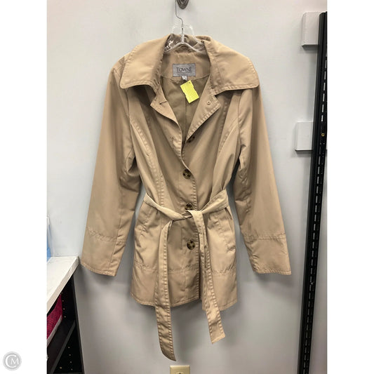 Coat Trench Coat By London Fog In Tan, Size: L