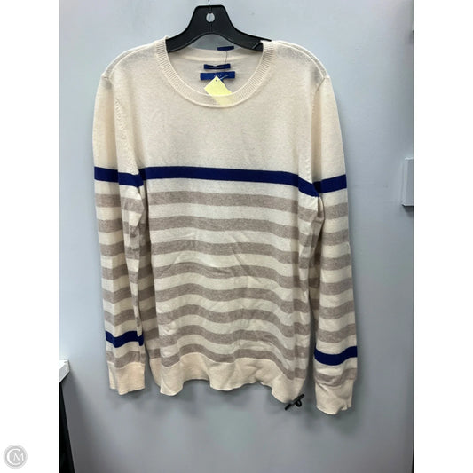 Sweater Cashmere By Apt 9 In Striped Pattern, Size: Xl