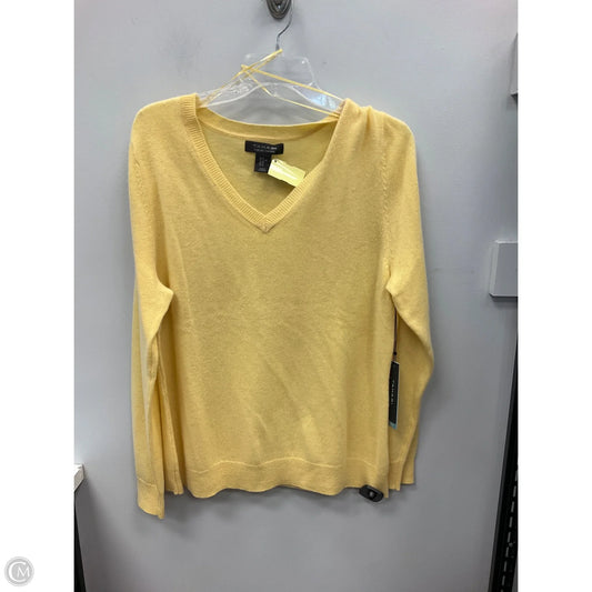 Sweater Cashmere By Tahari In Yellow, Size: Xl