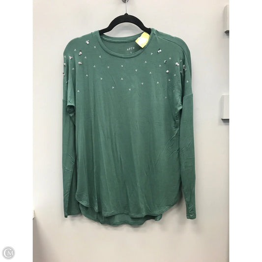 Top Long Sleeve Basic By Apt 9 In Green, Size: S