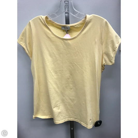 Top Short Sleeve Designer By Facconnable In Yellow, Size: S