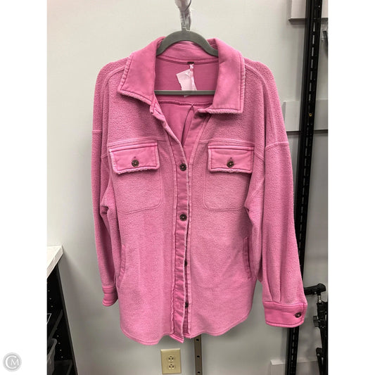 Jacket Shirt By Free People In Pink, Size: S