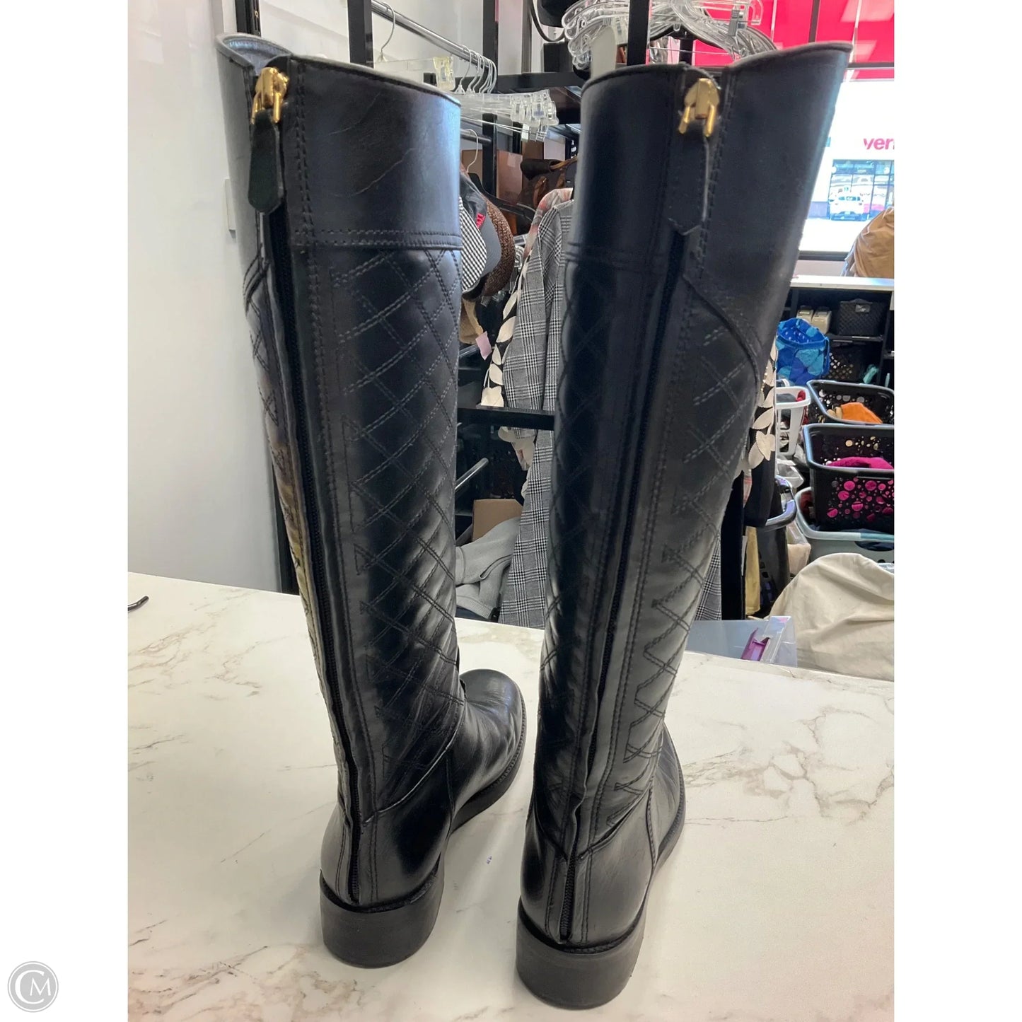 Boots Designer By Tory Burch In Black, Size: 8