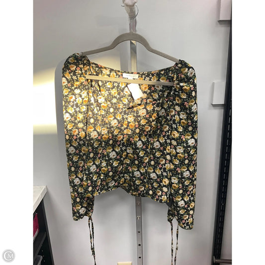 Top Long Sleeve By Top Shop In Floral Print, Size: 8