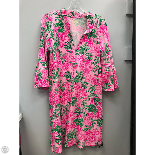 Dress Designer By Lilly Pulitzer In Green & Pink, Size: M
