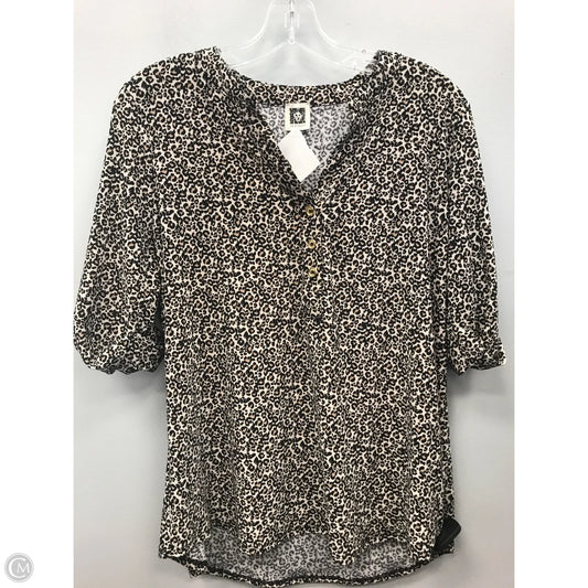 Top 3/4 Sleeve By Anne Klein In Animal Print, Size: M