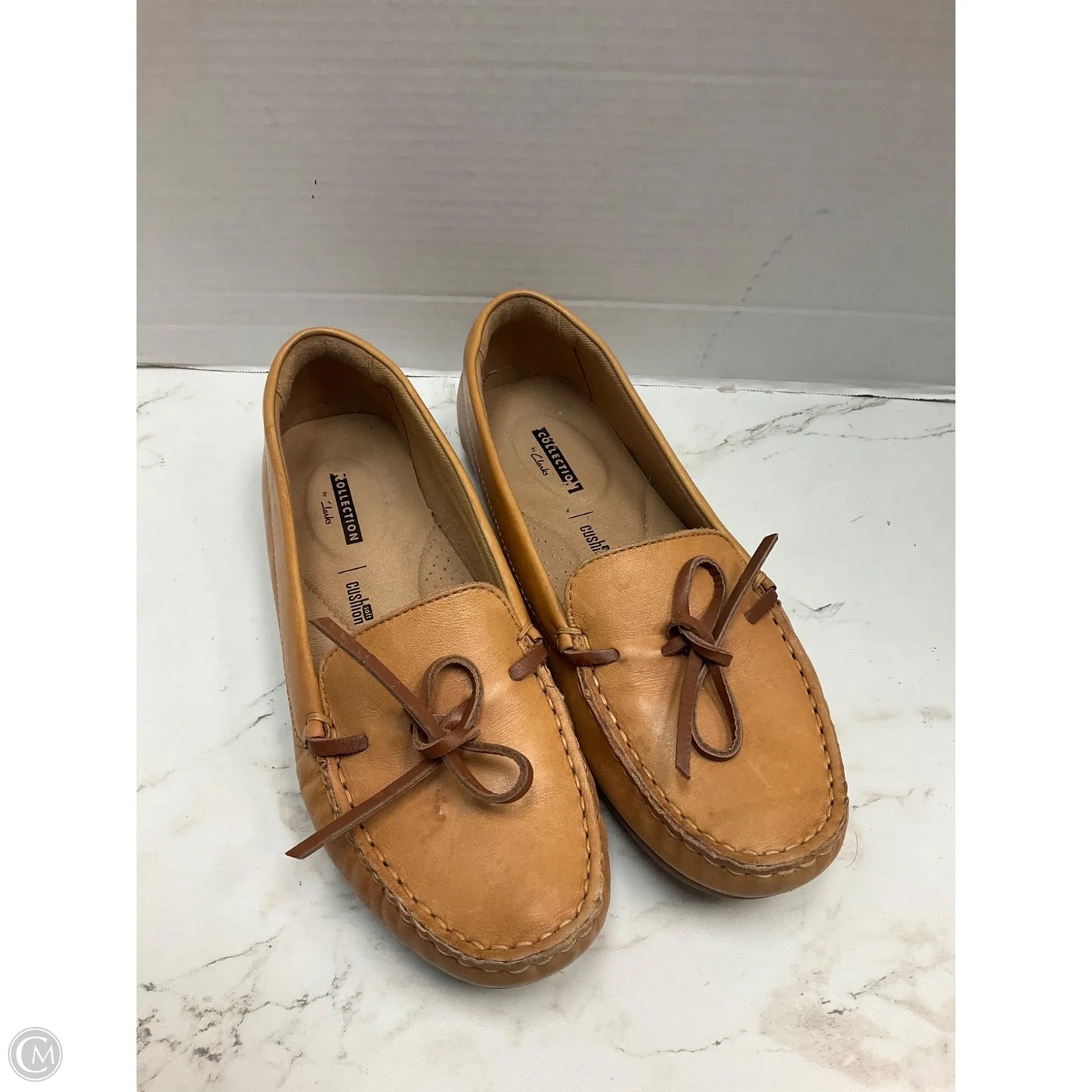 Shoes Flats By Clarks In Brown, Size: 8.5