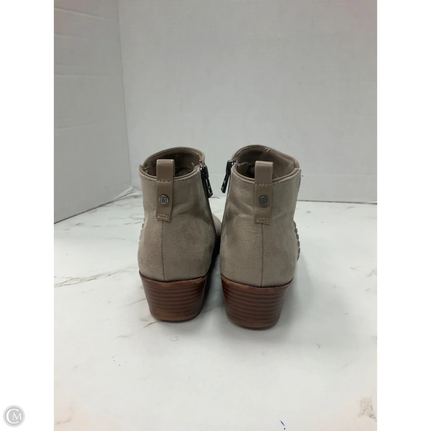 Boots Ankle Heels By Sam And Libby In Taupe, Size: 7