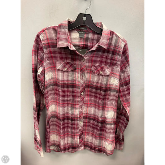 Top Long Sleeve By Eddie Bauer In Pink, Size: M