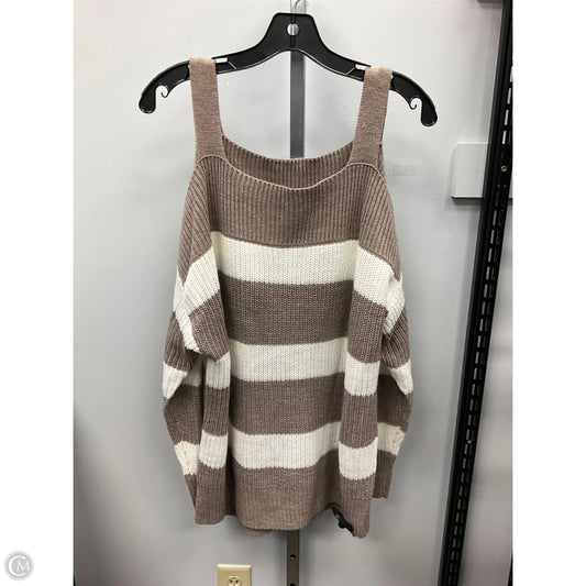 Sweater By New York And Co In Cream & Tan, Size: L