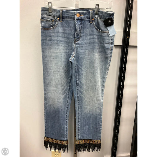 Jeans Straight By Chicos In Blue Denim, Size: 2