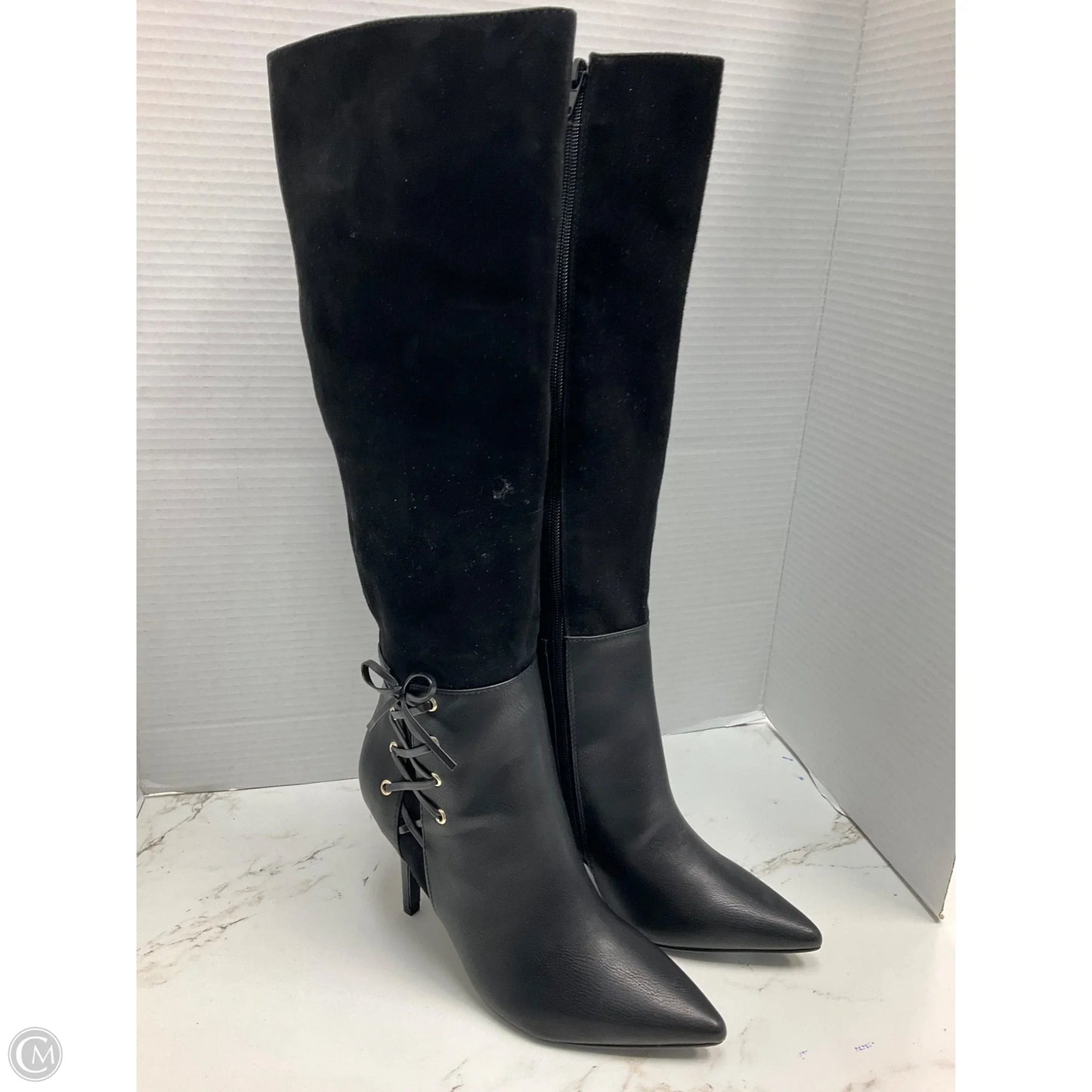 Boots Over-the-knee Heels By Nine West In Black, Size: 6.5