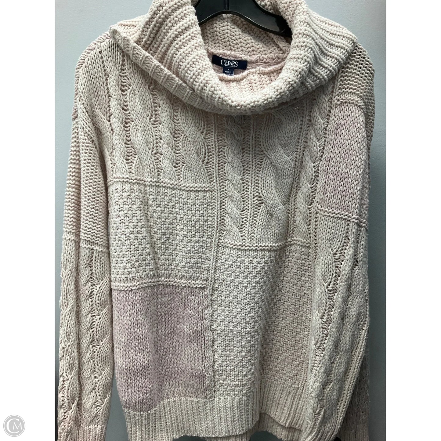 Sweater By Chaps In Pink, Size: M
