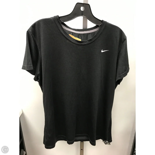 Athletic Top Short Sleeve By Nike In Black, Size: Xl