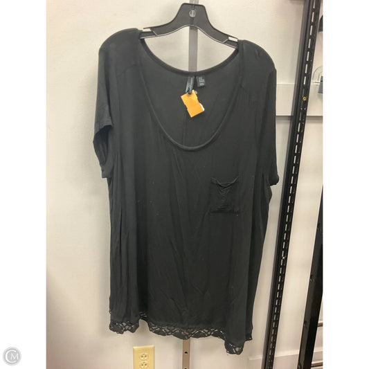 Top Short Sleeve By Cynthia Rowley In Black, Size: 2x