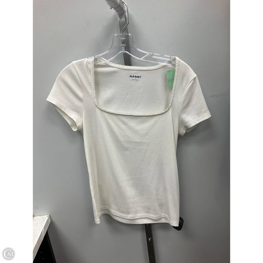 Top Short Sleeve Basic By Old Navy In White, Size: L