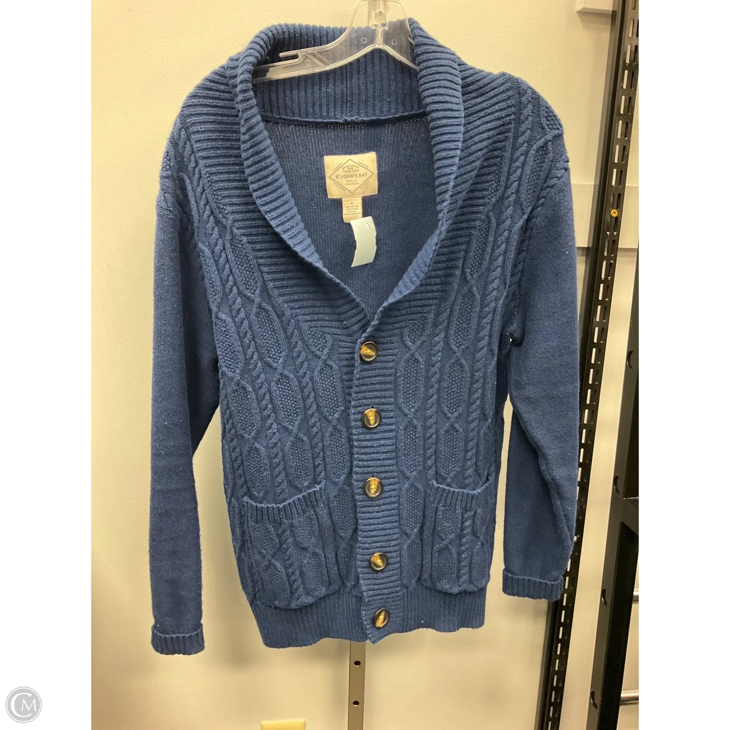 Sweater Cardigan By St Johns Bay In Navy, Size: S