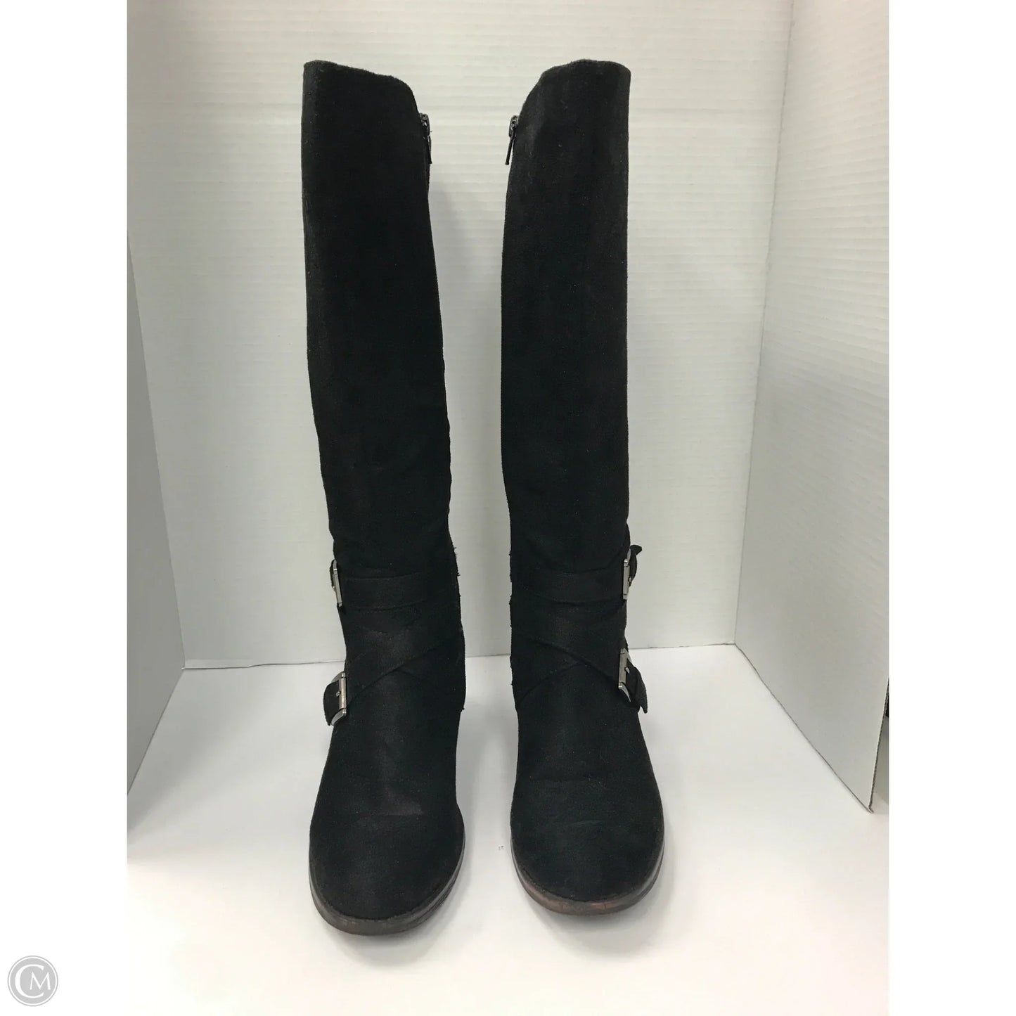 Boots Knee Heels By White Mountain In Black, Size: 9