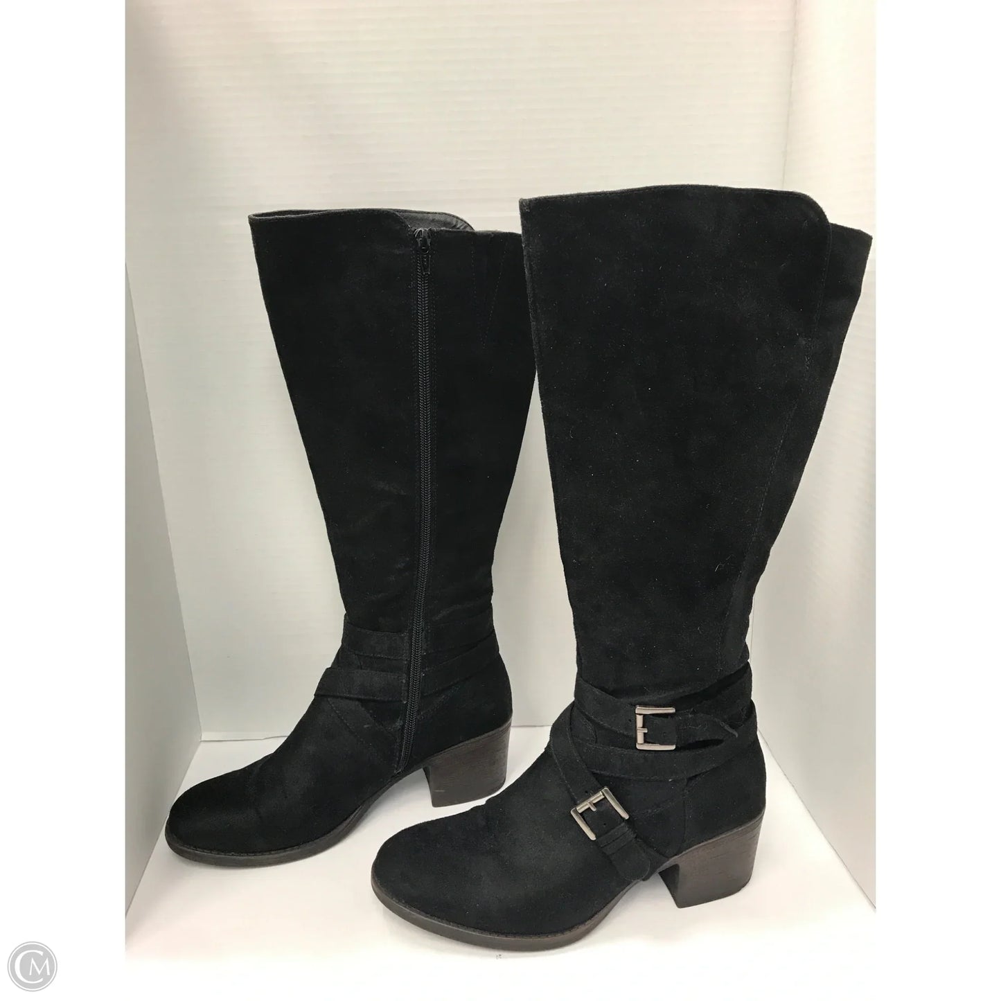 Boots Knee Heels By White Mountain In Black, Size: 9