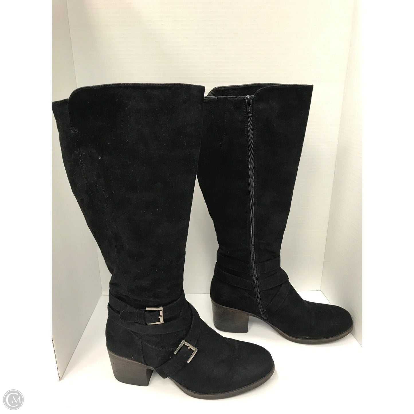 Boots Knee Heels By White Mountain In Black, Size: 9