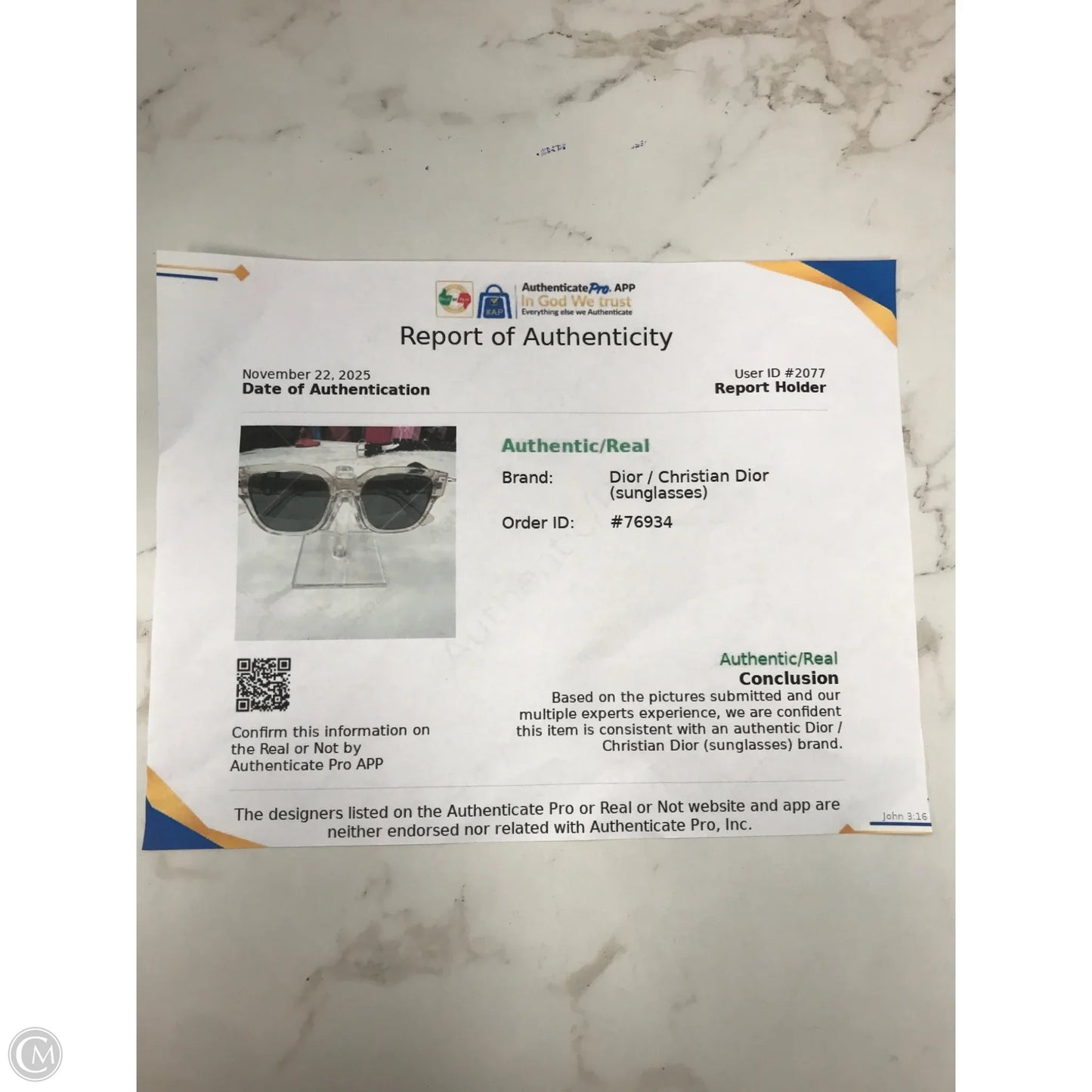 Sunglasses Luxury Designer By Dior