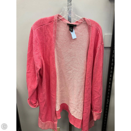 Sweater Cardigan By Lane Bryant In Pink, Size: 3x