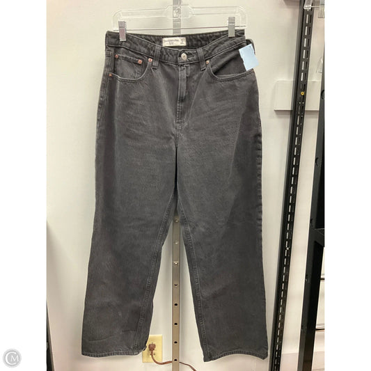 Jeans Wide Leg By Abercrombie And Fitch In Black, Size: 6