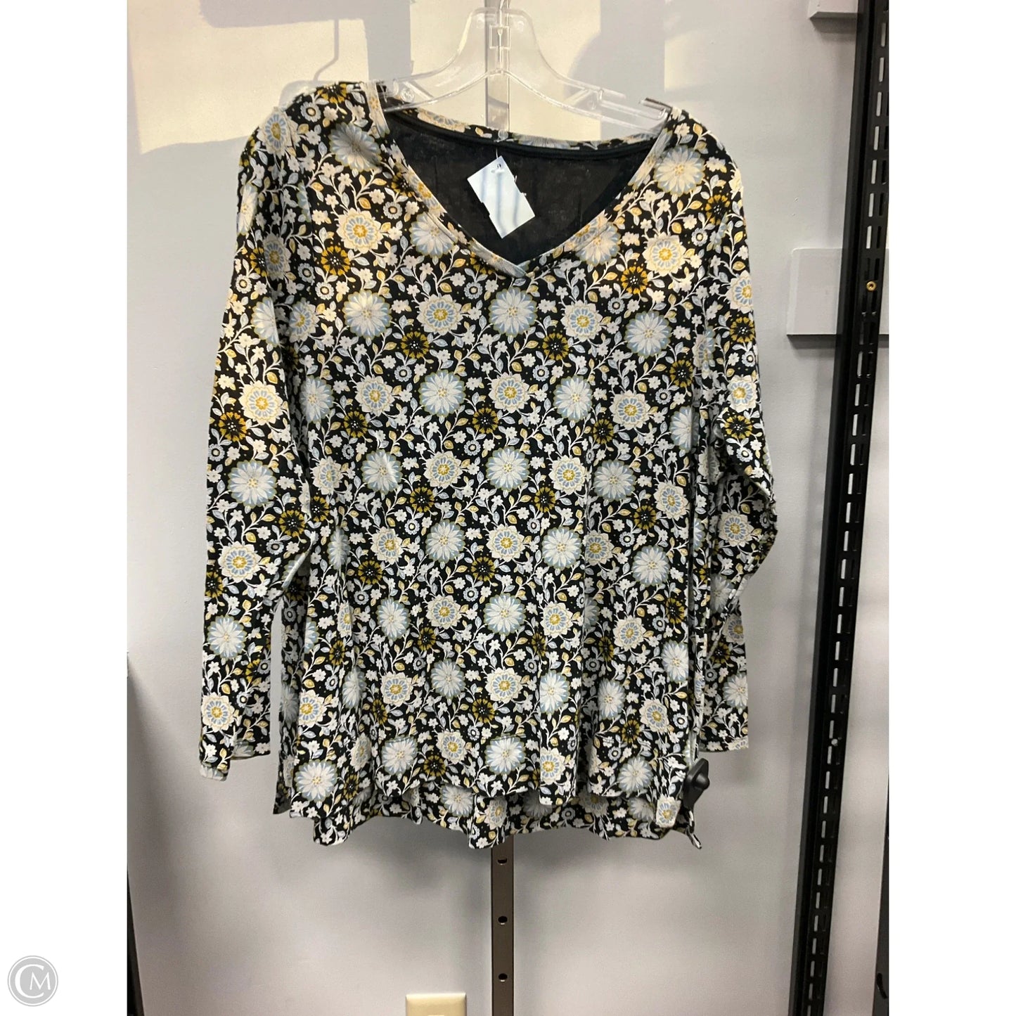 Top Long Sleeve By J. Jill In Floral Print, Size: 1x