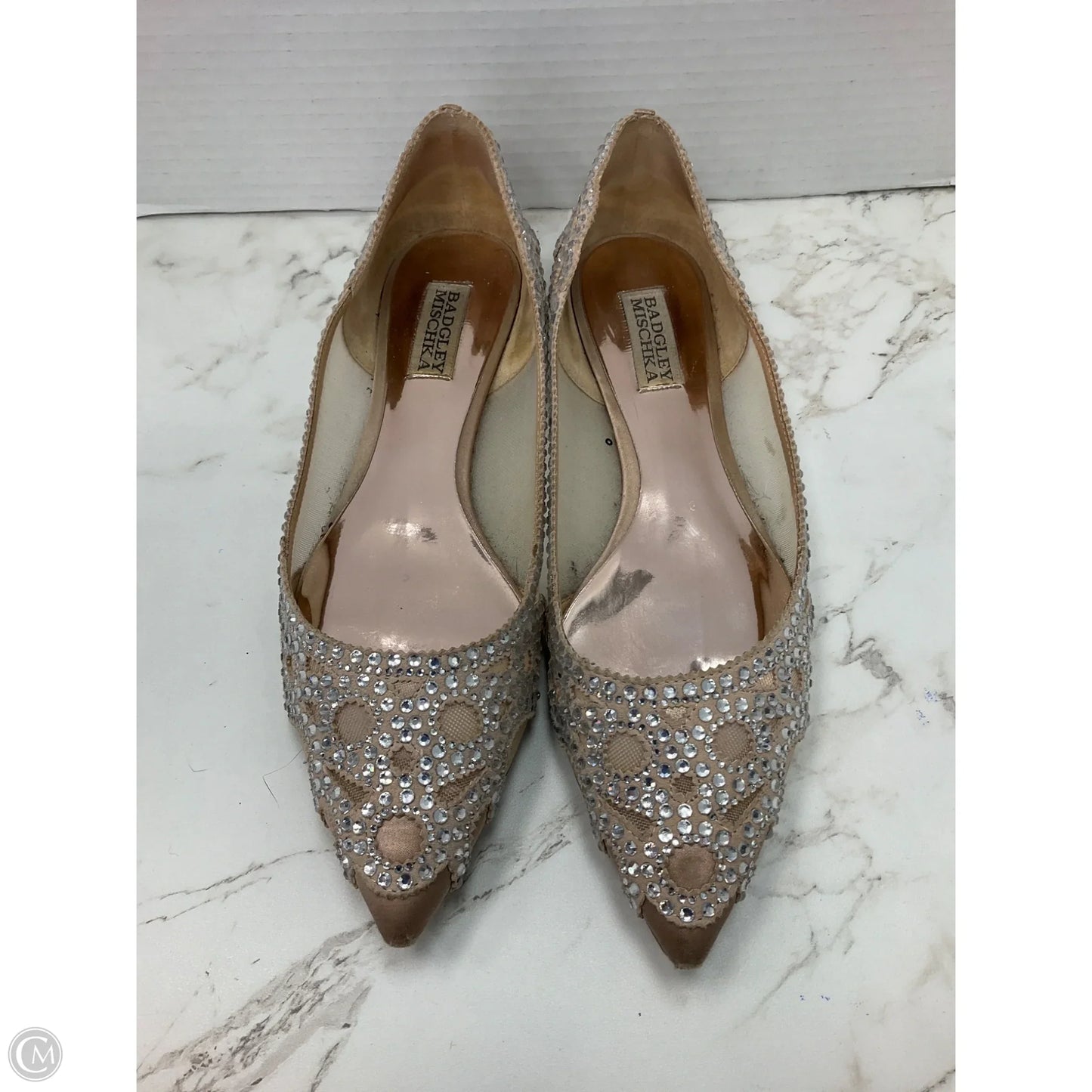 Shoes Flats By Badgley Mischka In Silver, Size: 8