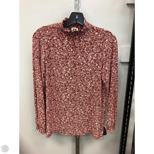 Top Long Sleeve By Anne Klein In Floral Print, Size: S