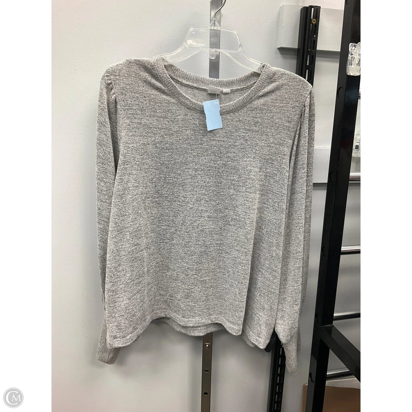 Top Long Sleeve By Gap In Grey, Size: Xl