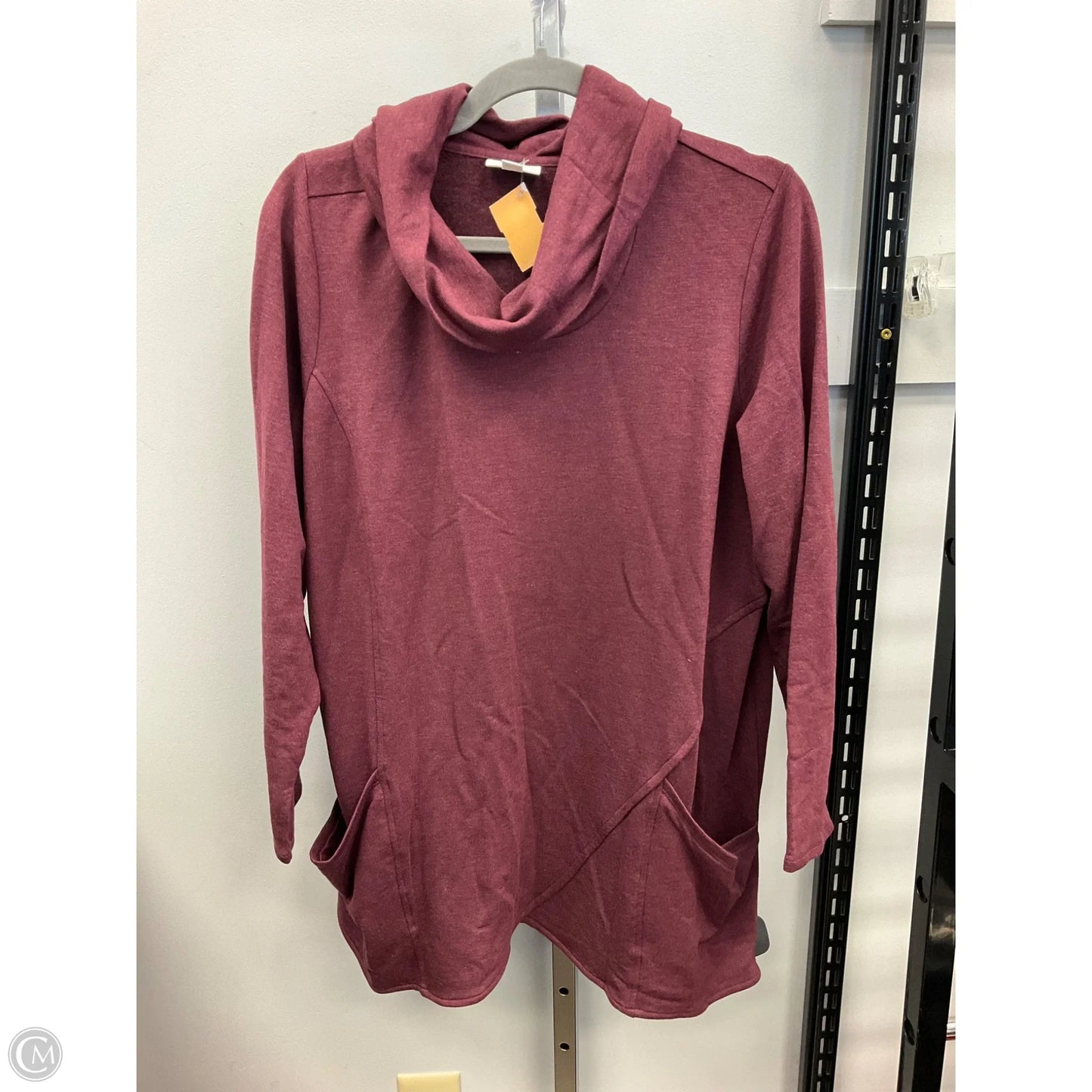 Top Long Sleeve By Pure Jill In Maroon, Size: 1x
