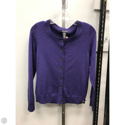 Sweater Cardigan By Banana Republic In Purple, Size: S