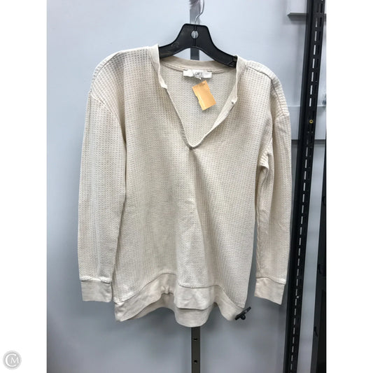 Top Long Sleeve By Loft In Beige, Size: Xs