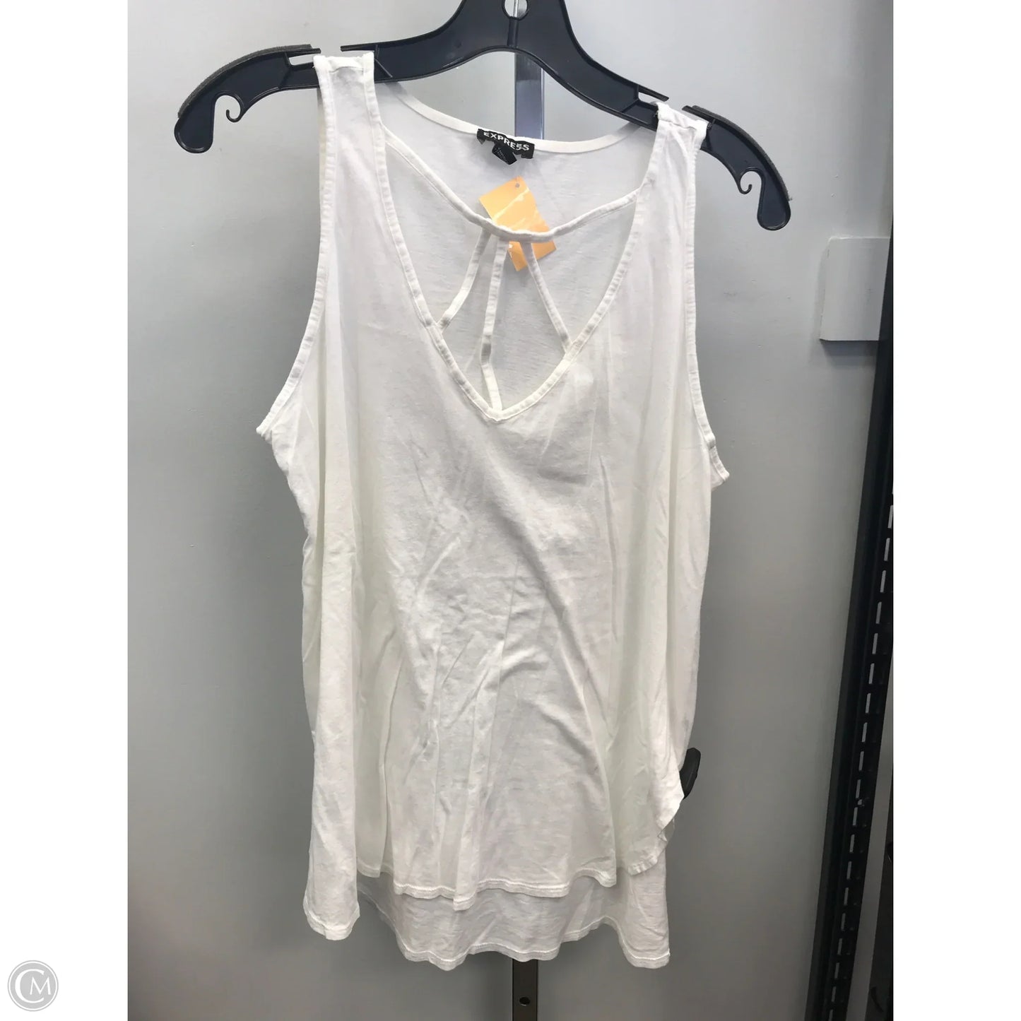 Top Sleeveless By Express In White, Size: L