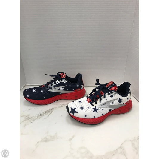 Shoes Athletic By Brooks In Blue & Red & White, Size: 6.5