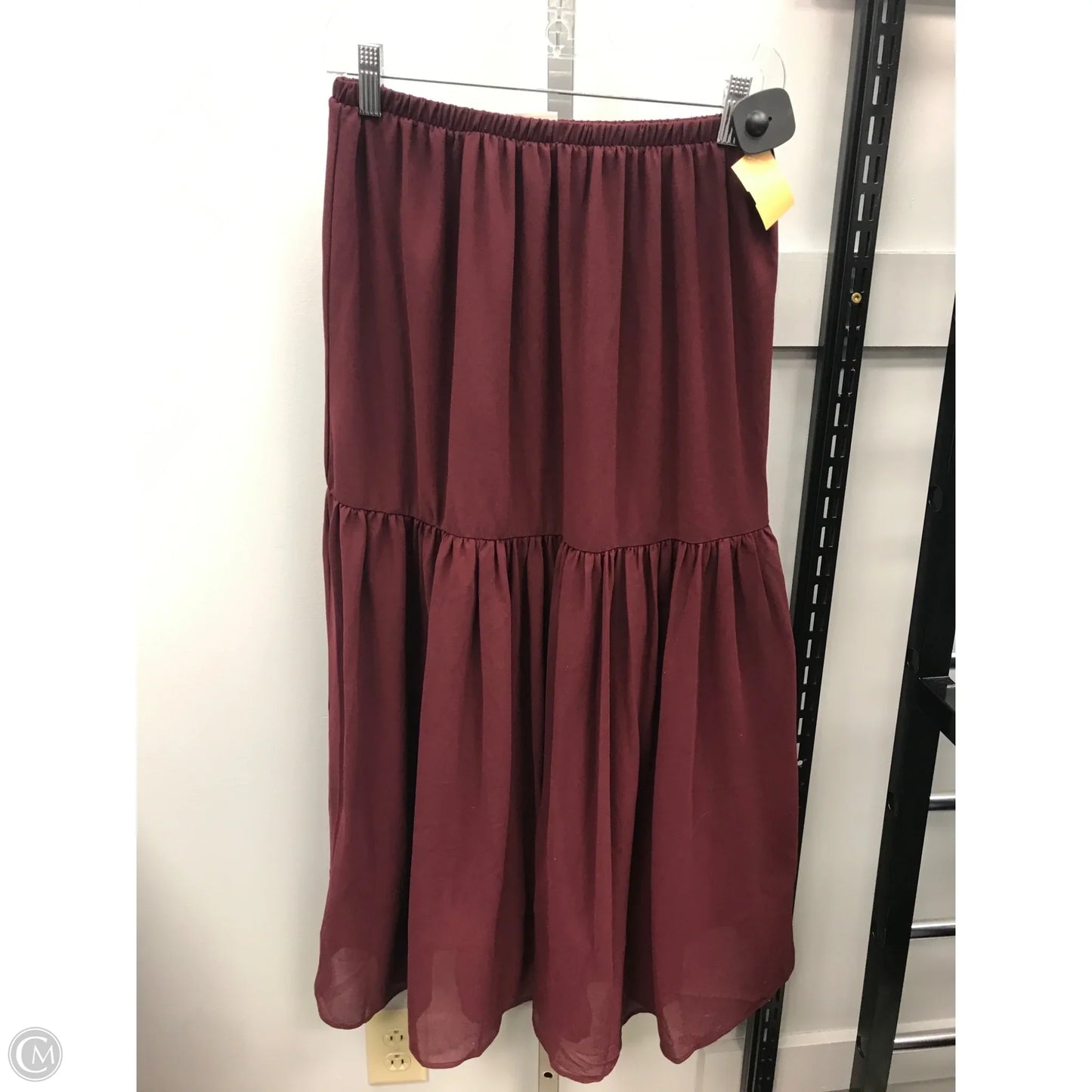 Skirt Maxi By A New Day In Maroon, Size: S