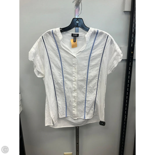 Top Short Sleeve By Jones New York In White, Size: S