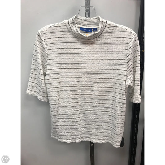 Top Short Sleeve By Apt 9 In Black & White, Size: M